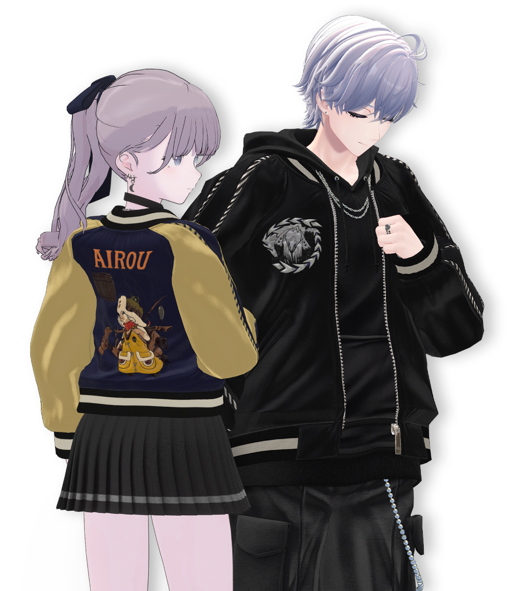 スカジャンを着たキャラクター立ち絵